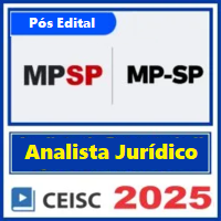 MP SP (ANALISTA JURÍDICO DO MINISTÉRIO PÚBLICO DE SÃO PAULO) PÓS EDITAL 2025