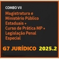 COMBO VII (MAGISTRATURA E MINISTÉRIO PÚBLICO ESTADUAIS + CURSO DE PRÁTICA MPE + LPE) G7 JURÍDICO 2025.2