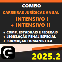 COMBO CARREIRAS JURÍDICAS ANUAL (INTENSIVO I E II + COMPLEMENTARES ESTADUAIS E FEDERAIS + LPE + FORMAÇÃO HUMANISTÍCA) G7 JURÍDICO 2025.2
