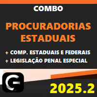 COMBO PGE (PROCURADORIAS ESTADUAIS + COMPLEMENTARES ESTADUAIS E FEDERAIS + LPE) G7 JURÍDICO 2025.2