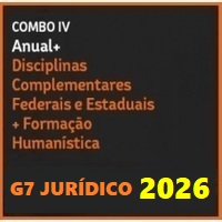 COMBO IV (CARREIRAS JURÍDICAS ANUAL INTENSIVO I + INTENSIVO II + COMPLEMENTARES ESTADUAIS E FEDERAIS + FORMAÇÃO HUMANÍSTICA) G7 JURÍDICO 2026
