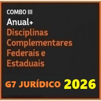 COMBO III (CARREIRAS JURÍDICAS ANUAL INTENSIVO I + INTENSIVO II + COMPLEMENTARES ESTADUAIS E FEDERAIS) G7 JURÍDICO 2026