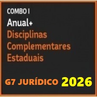 COMBO I (CARREIRAS JURÍDICAS ANUAL INTENSIVO I + INTENSIVO II + DISCIPLINAS COMPLEMENTARES ESTADUAIS) G7 JURÍDICO 2026