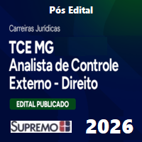 TCE MG (ANALISTA DE CONTROLE EXTERNO - ESPECIALIDADE DIREITO) PÓS EDITAL 2026
